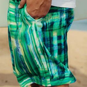 Men's Fleece Super Jams Short - Winter Plaid Green