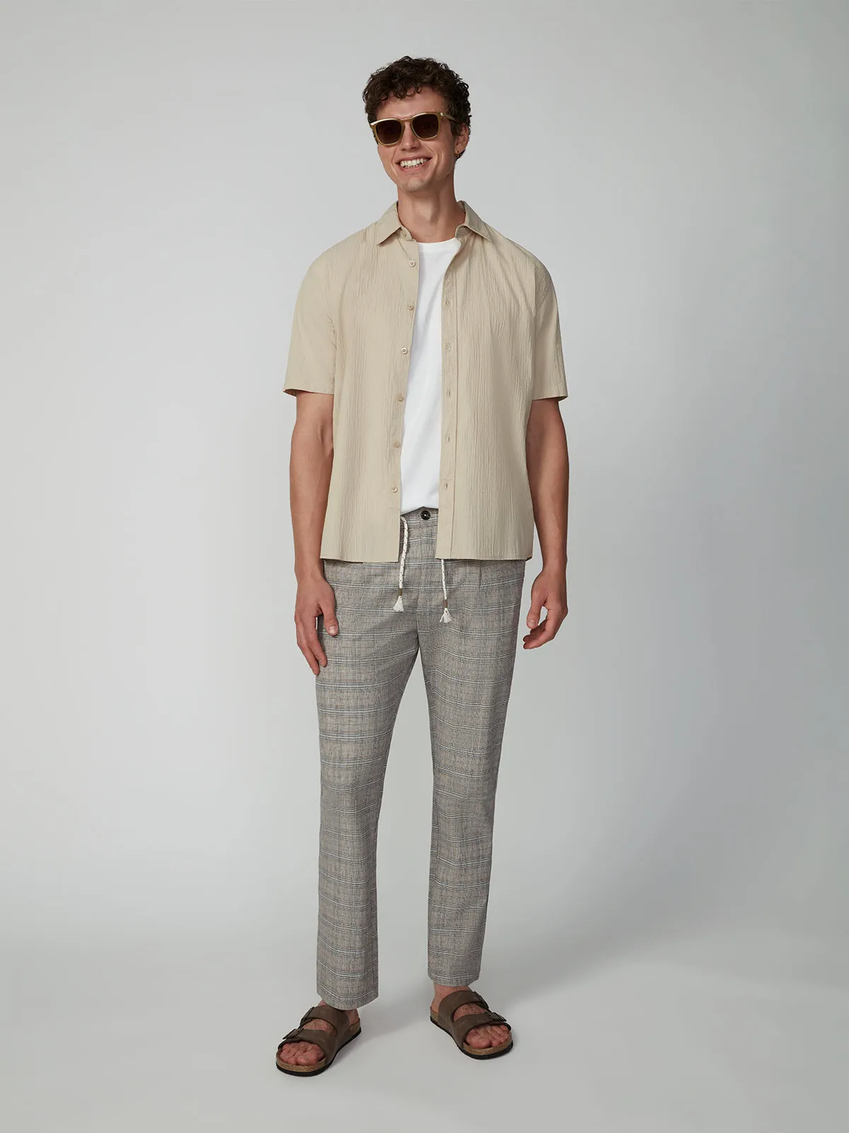 Men's Pleated Drawstring Pant