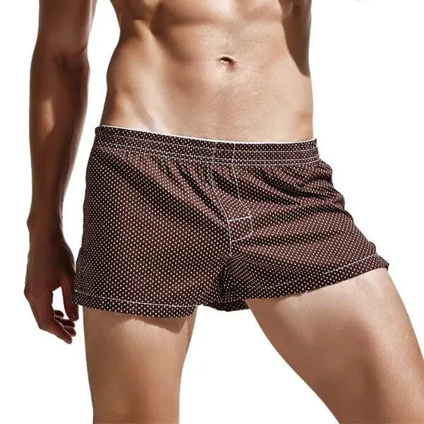 Men's Underwear Boxers Cotton Underpants High Quality Male Panties Boxer Shorts Plaid Point Comfortable Lounge Loose Underwears
