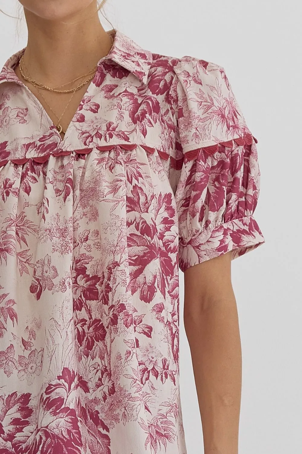 Merlot Toile Blouse