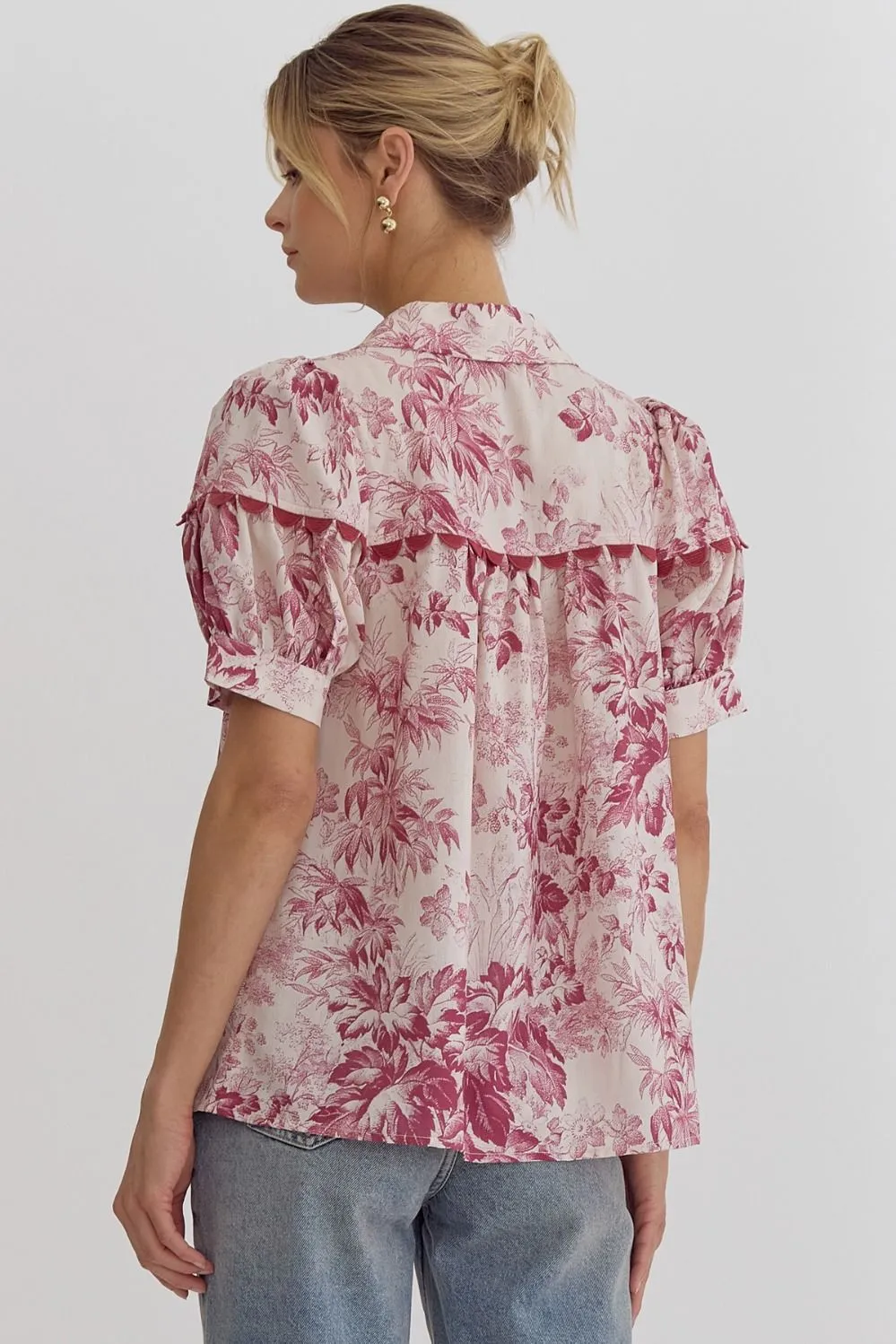 Merlot Toile Blouse