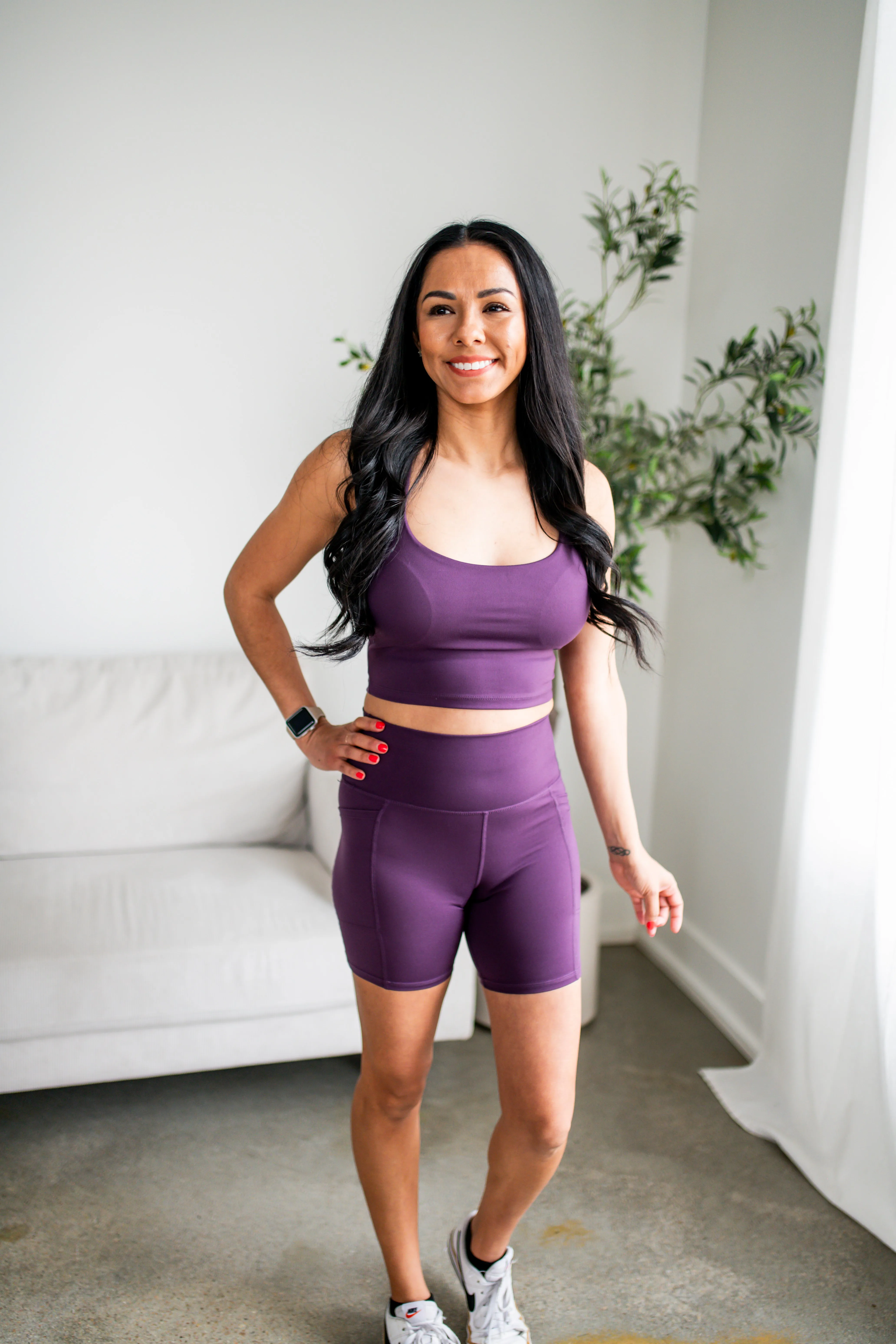 Merlot Venice Cloud Sculpt Biker Shorts