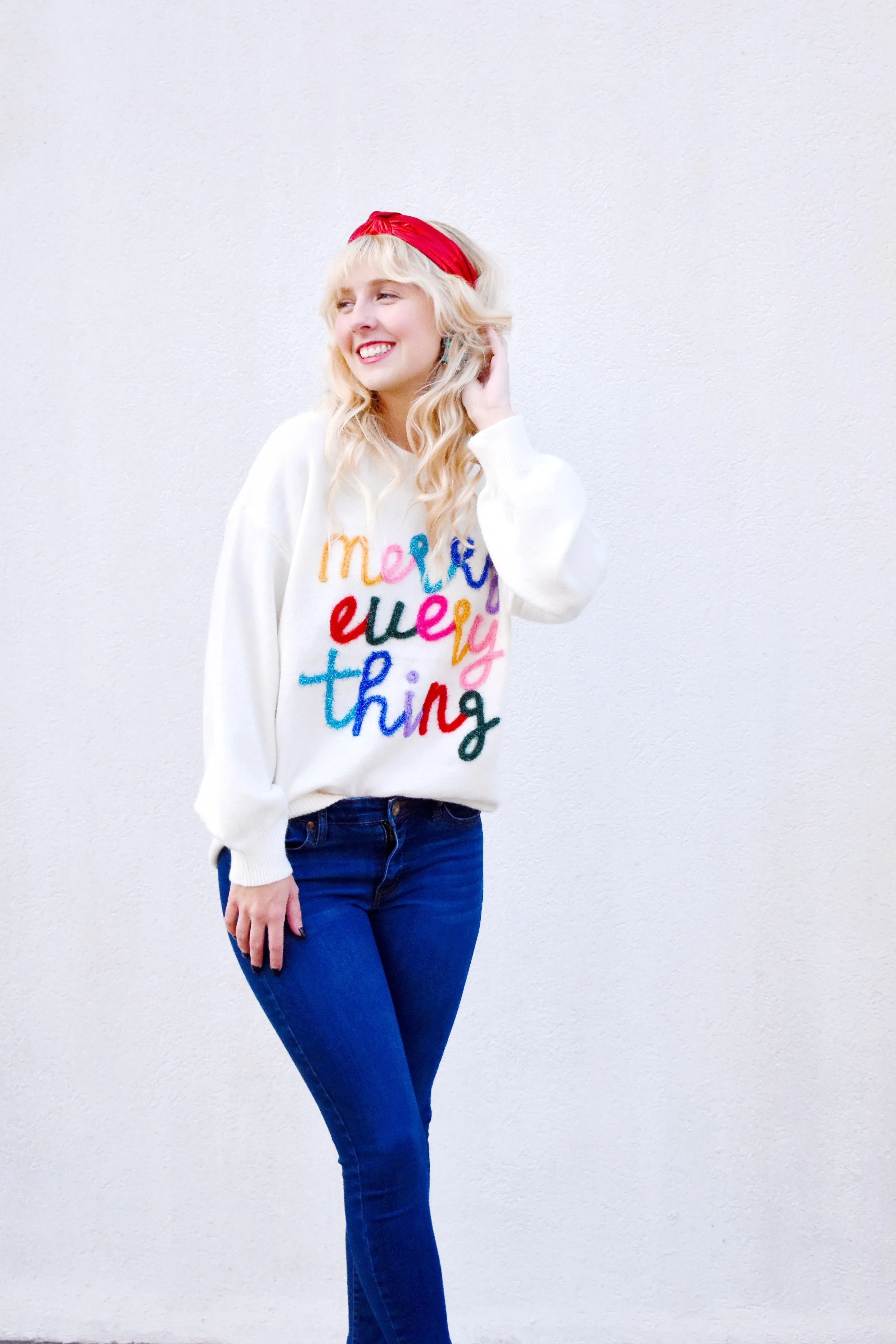 Merry Everything Tinsel Sweater