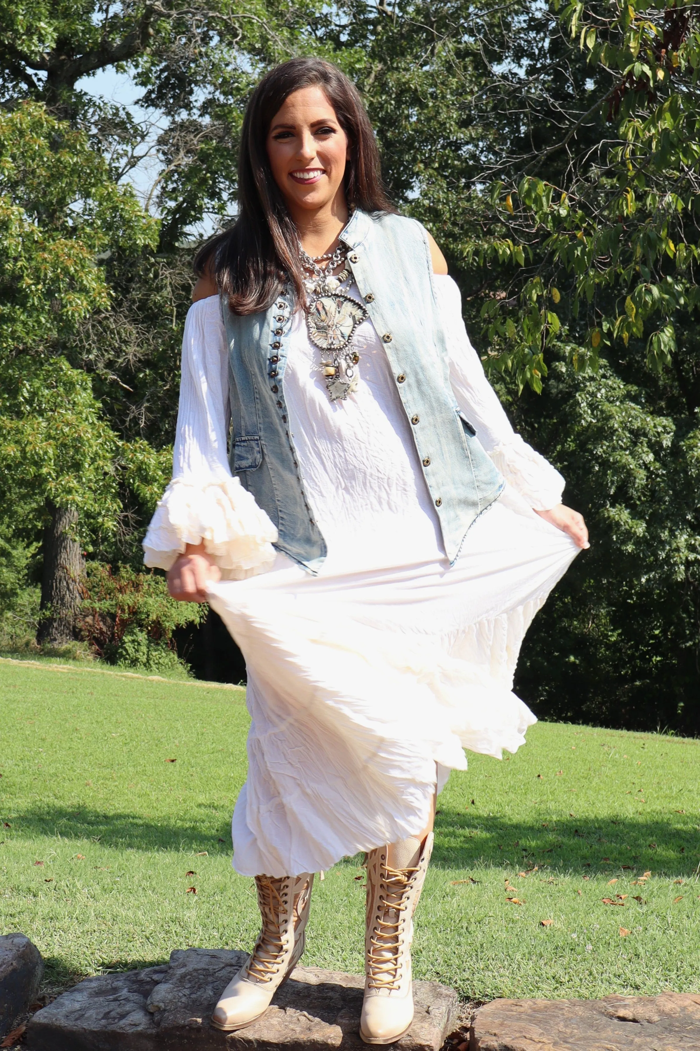 Mesmerized Vest - Chambray