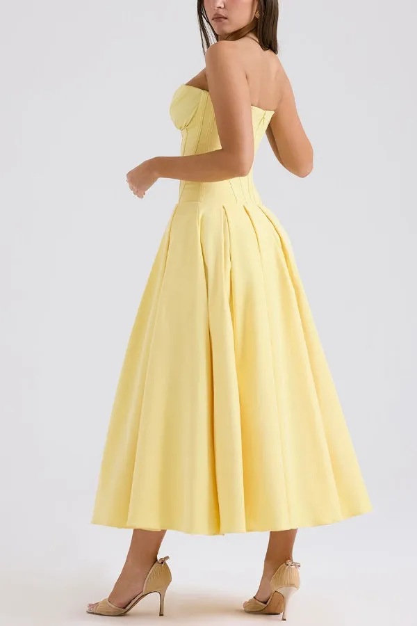 Milady strapless Midi Dress