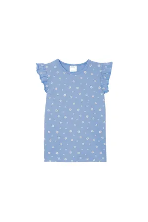 Milky | Cornflower Frill Tee | Sizes 8-12