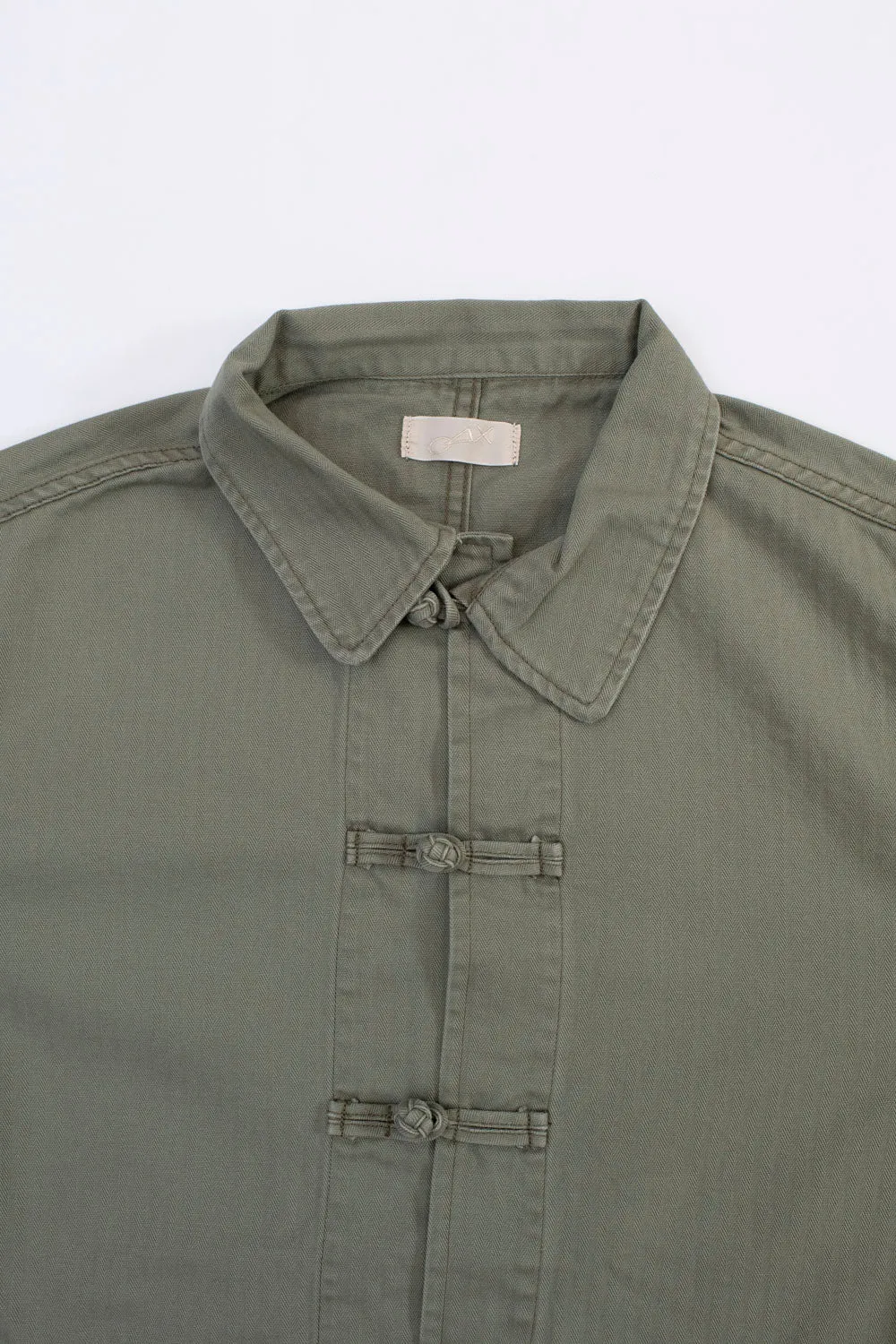 MSP-4019 - Chambray Kung Fu Jacket - Army Green