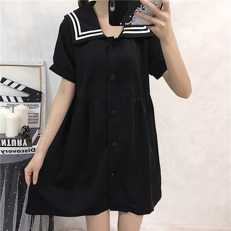 Navy black dress KF9351