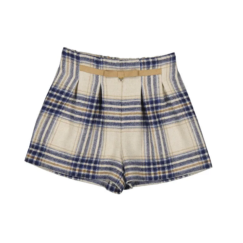 Navy Plaid Shorts 4.214