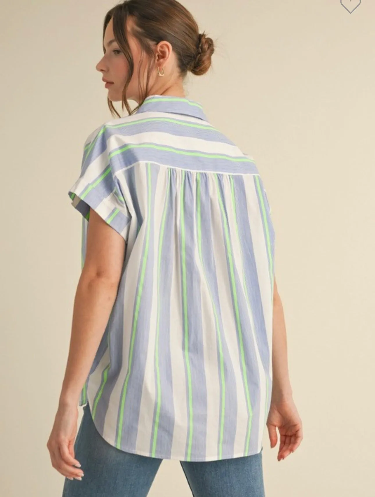 Neon Green & Blue Shirt