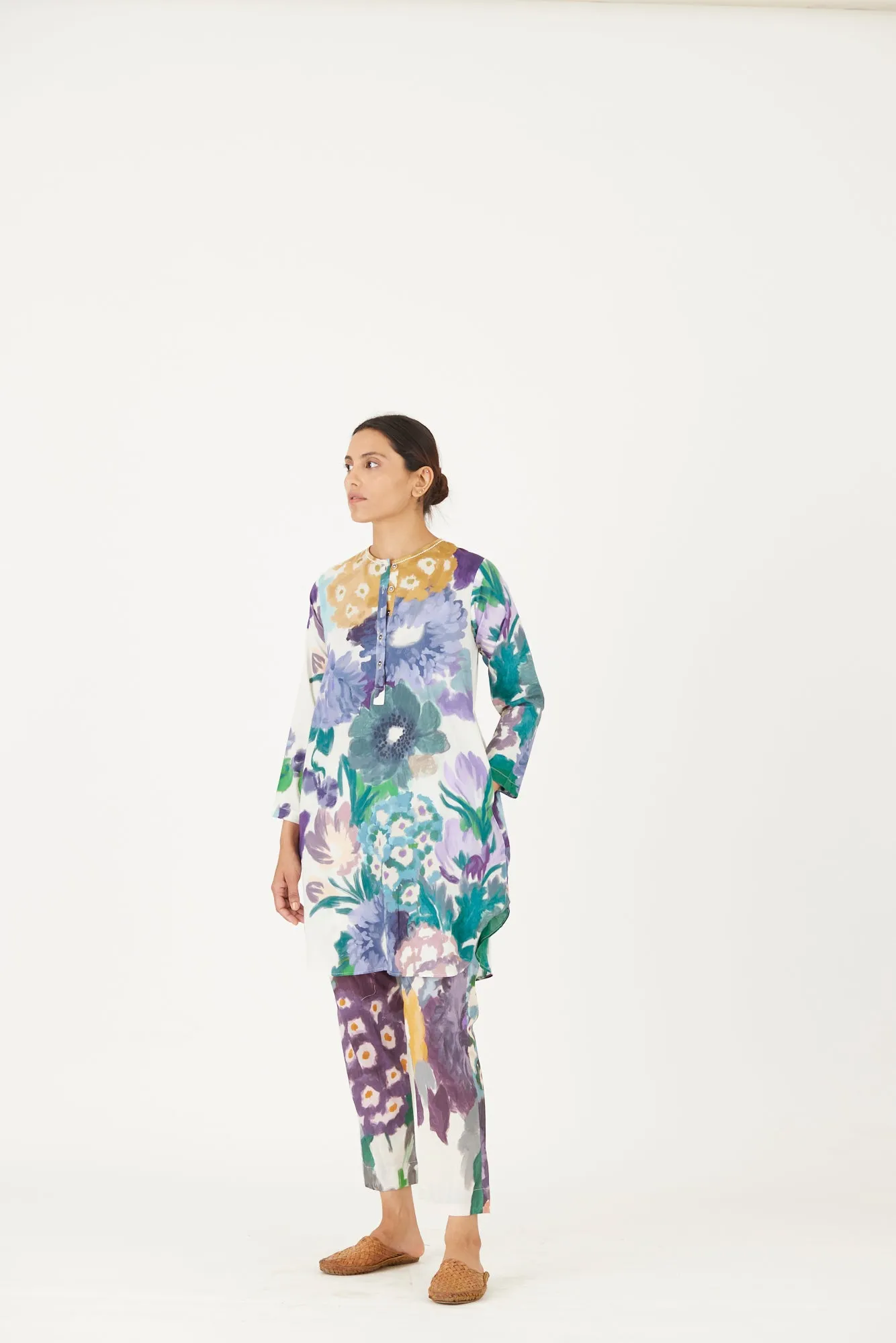 New Season Fall 24/Summer 25-Coord Set-Cotton-Mara Multi Color-YAMLS14-Fashion Edit Yam