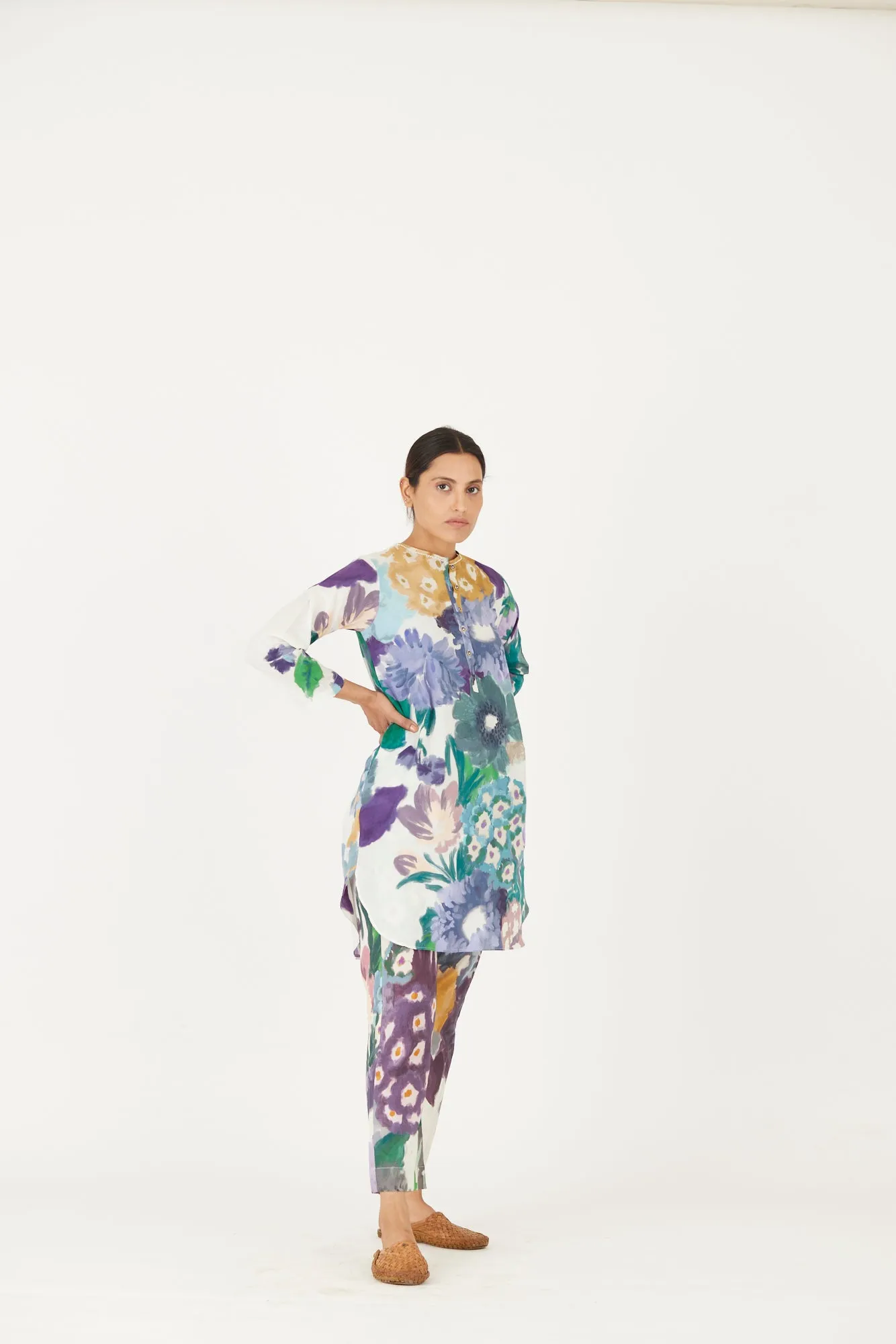 New Season Fall 24/Summer 25-Coord Set-Cotton-Mara Multi Color-YAMLS14-Fashion Edit Yam