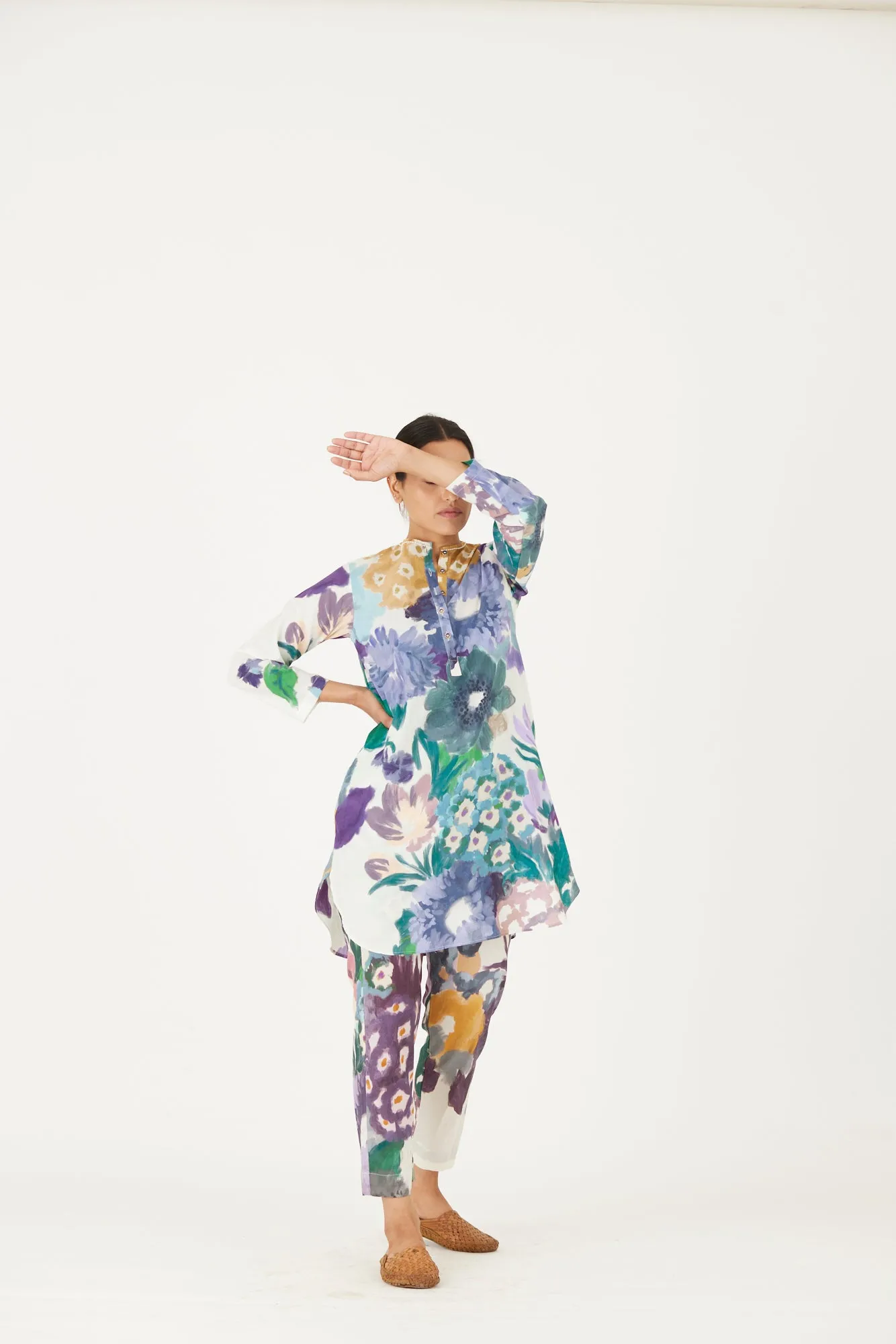 New Season Fall 24/Summer 25-Coord Set-Cotton-Mara Multi Color-YAMLS14-Fashion Edit Yam