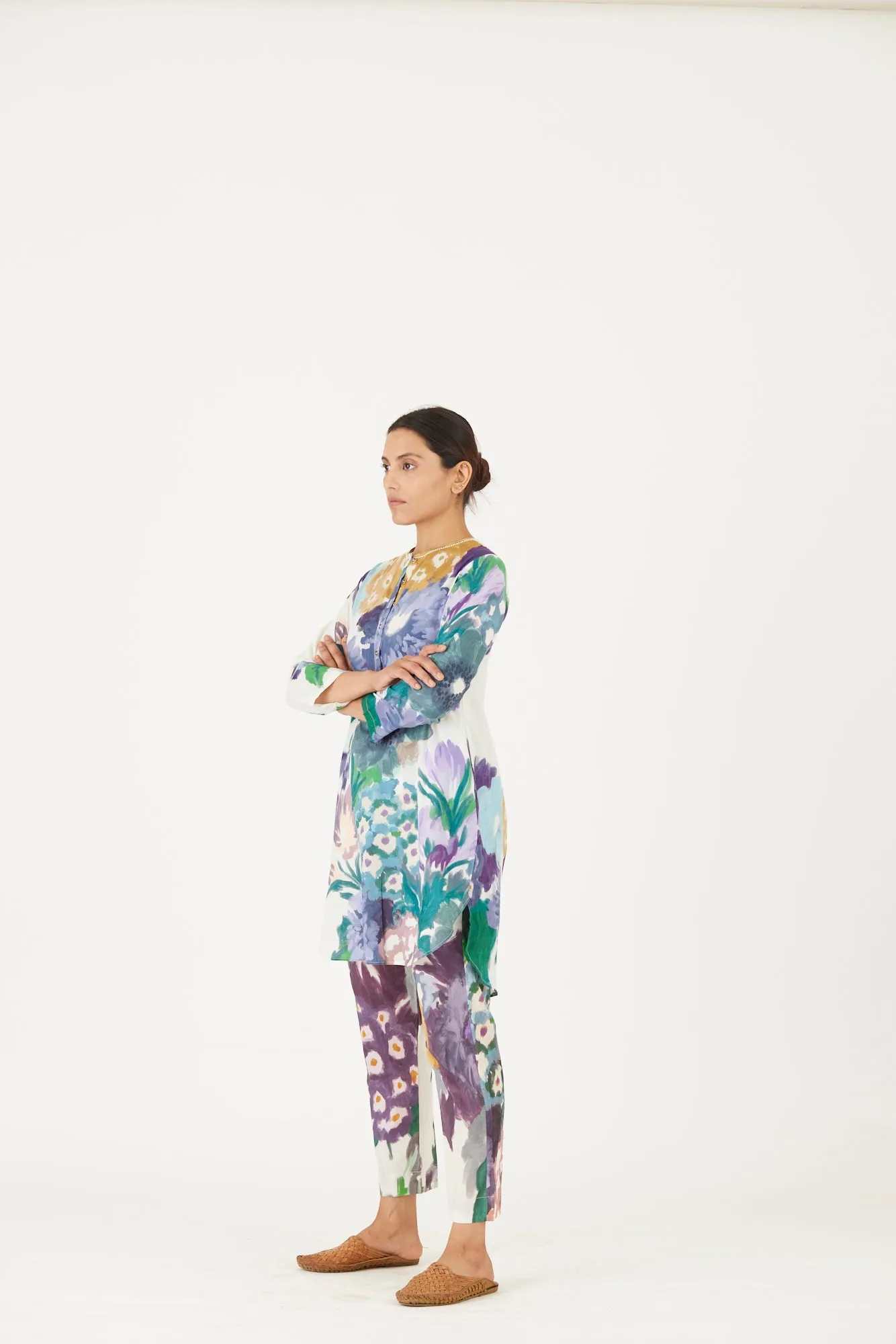 New Season Fall 24/Summer 25-Coord Set-Cotton-Mara Multi Color-YAMLS14-Fashion Edit Yam