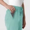Nova 5232 Stovepipe High-Low Hem Scrub Pants Turquoise