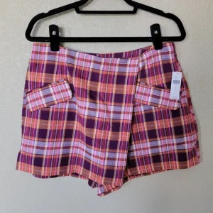 NWT Anthropologie Maeve Plaid Skort/Shorts, Size 12
