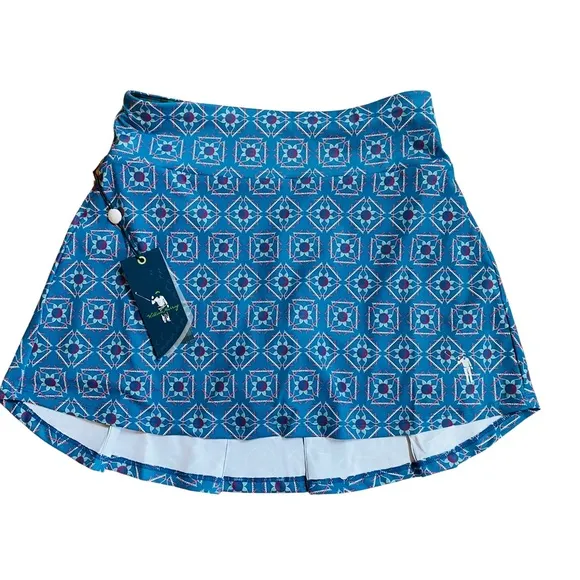 NWT William Murray Golf Sandy Tiles Louise Skirt Skort Small Tennis Pickleball