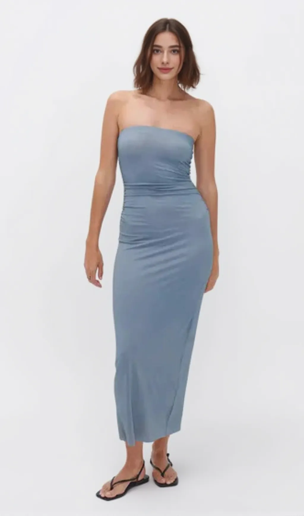 Odessa Dress in Sidewalk Grey