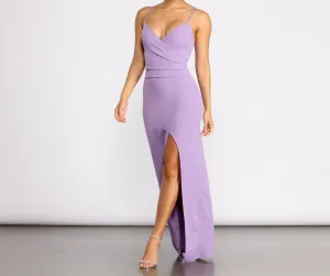 Olena Wrap Stylish Skirt Crepe Dress