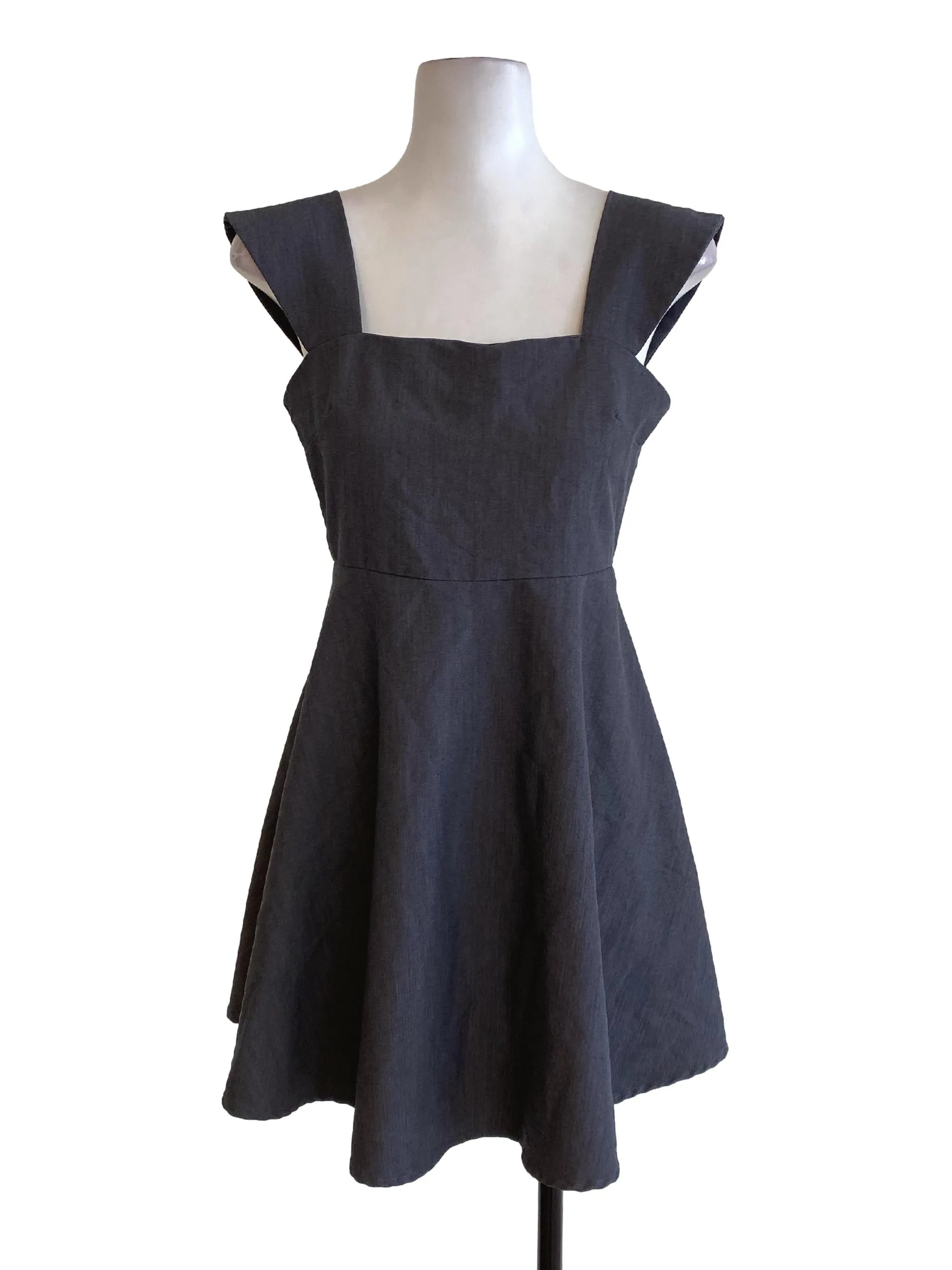 Olive Green Strapless Slit Dress LB