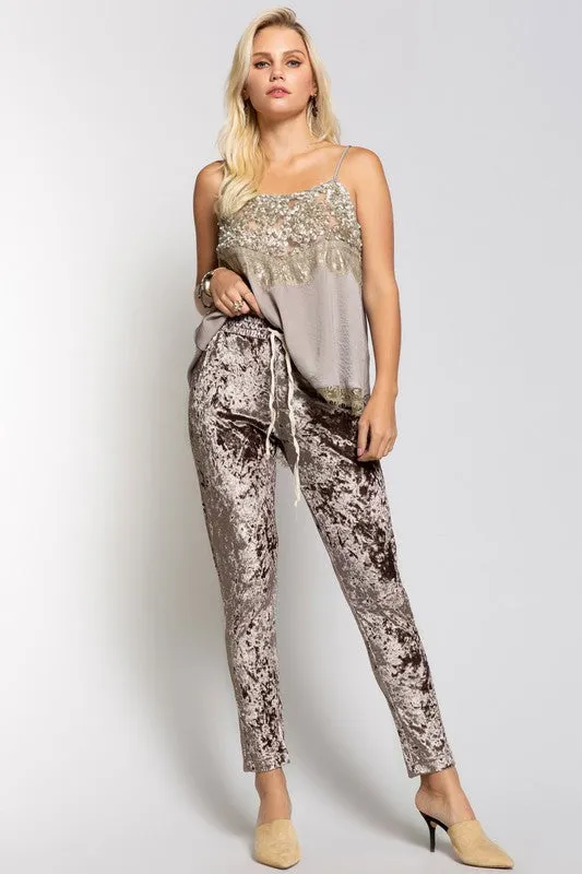 OLIVIA VELVET PANTS MOCHA