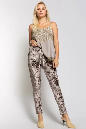 OLIVIA VELVET PANTS MOCHA