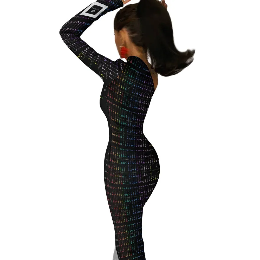 OPM History Half Sleeve Slit Dress