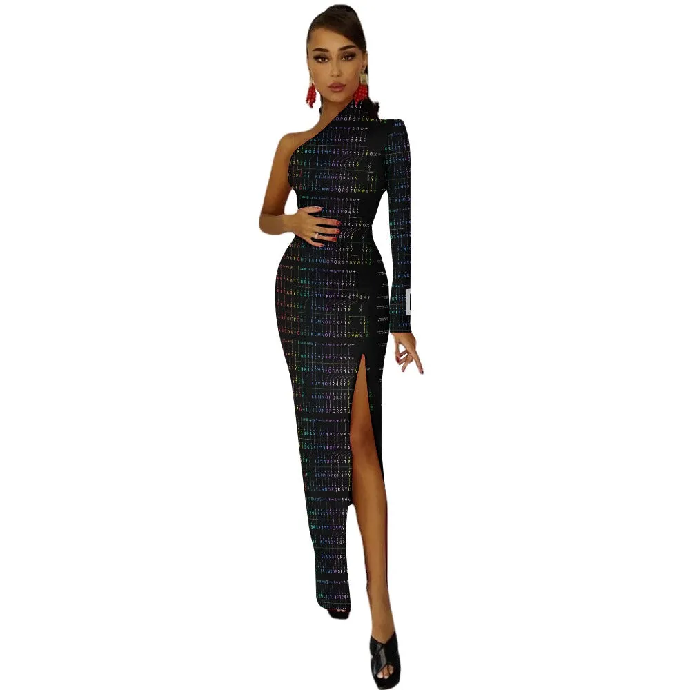 OPM History Half Sleeve Slit Dress