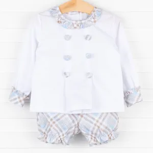 Padgett Plaid Bloomer Set, Tan