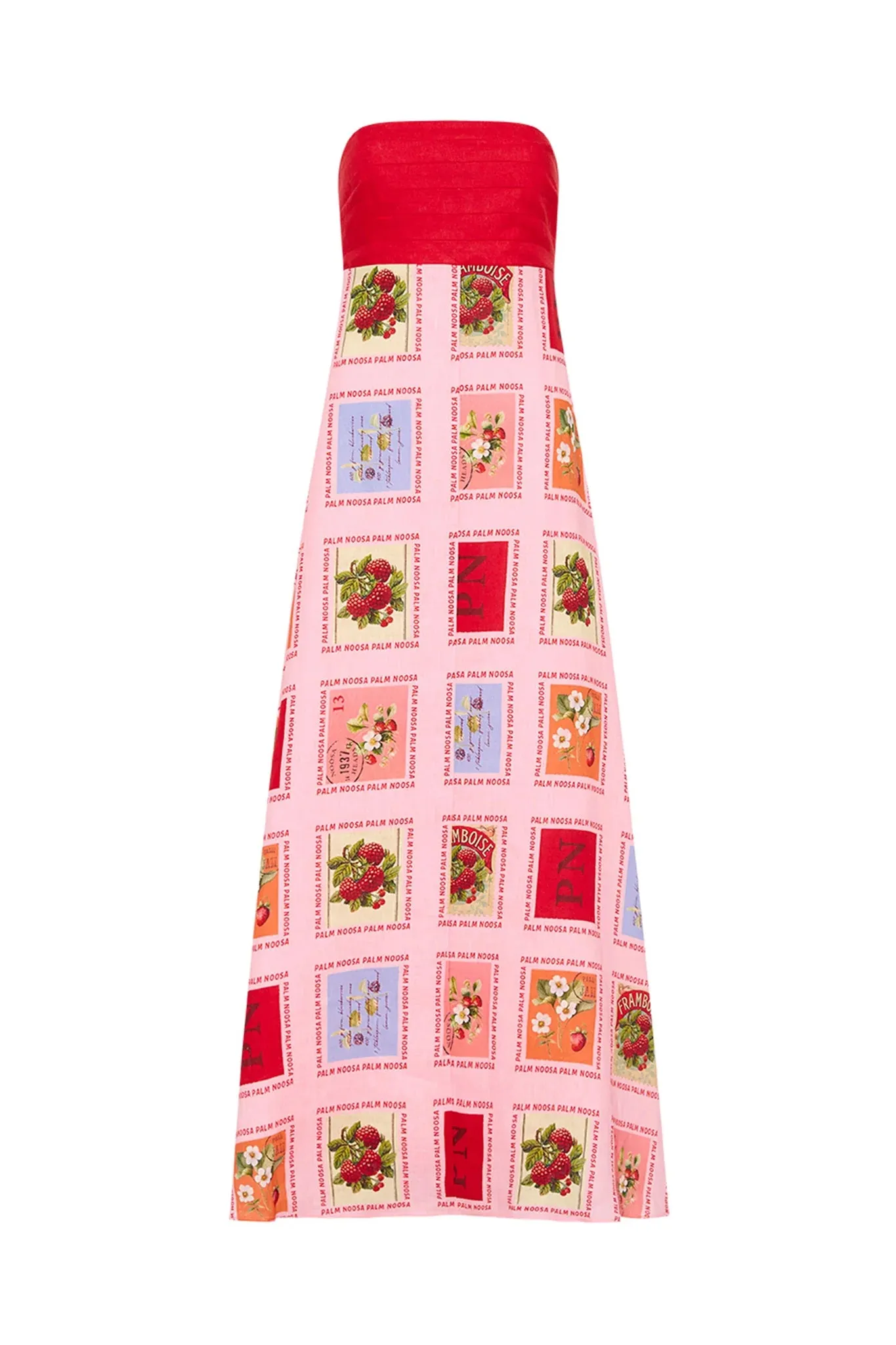Palm Noosa Primrose Dress - Strawberry Stamp