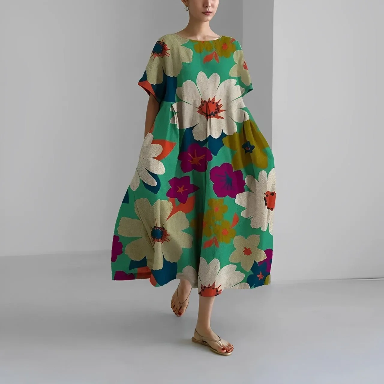 Palmyra - Relaxed Bohemian Style Woman's Loose Dress