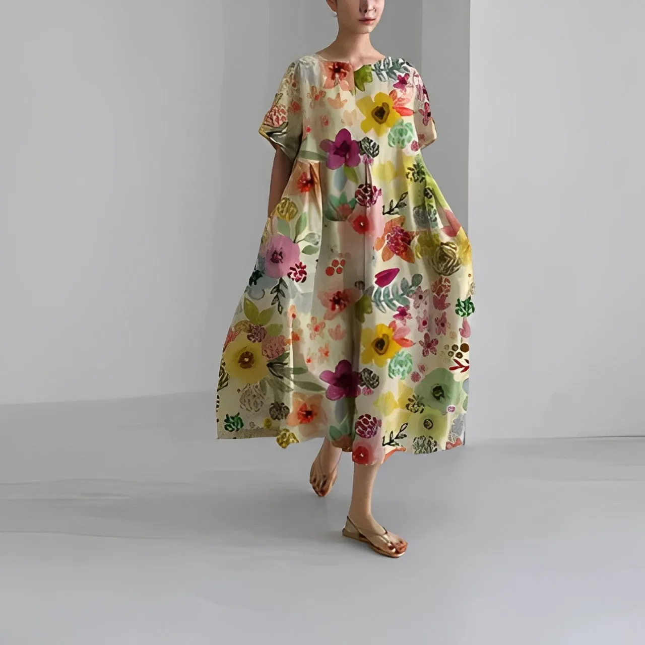 Palmyra - Relaxed Bohemian Style Woman's Loose Dress