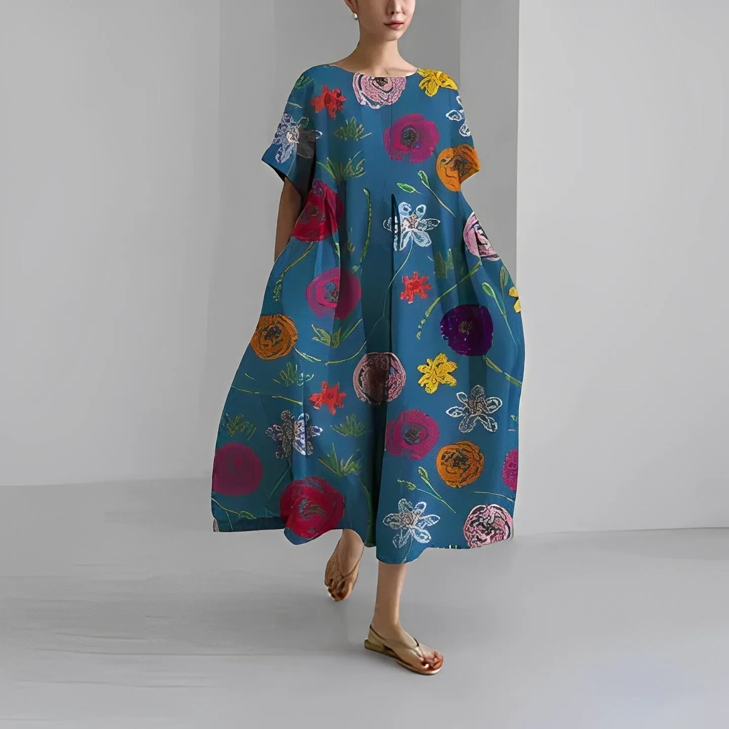 Palmyra - Relaxed Bohemian Style Woman's Loose Dress