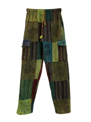 Patchwork cargo pants S