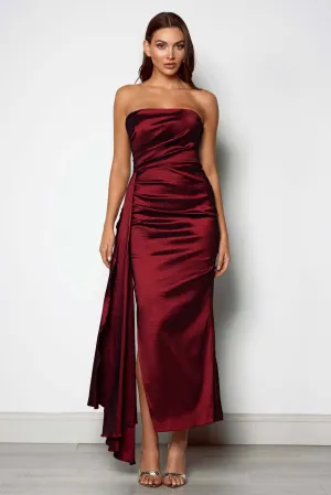 Paulina Dress in Wine by Elle Zeitoune - RENTAL