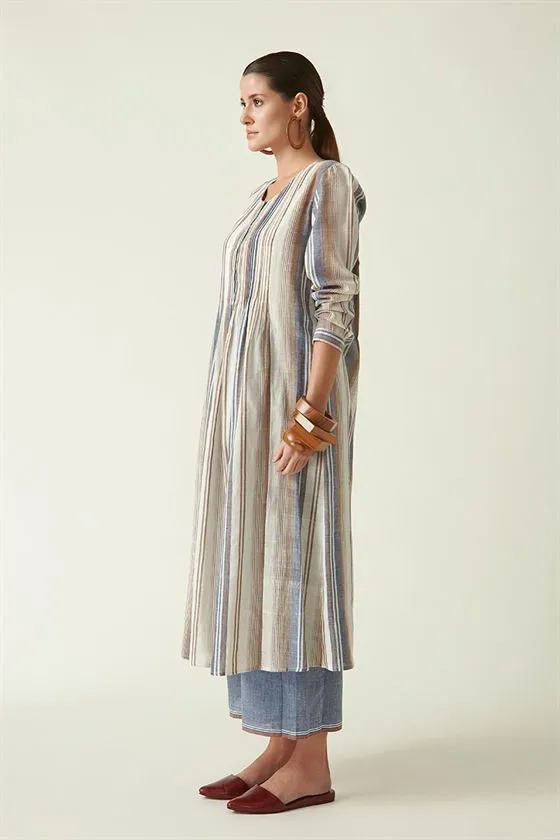Payal Pratap   I   Forest Hill Pican Loose Pants Cotton Chambray Chambray Blue Transition Edit 2SS-159