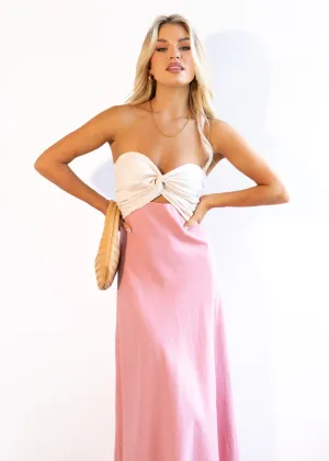 Pheonix Strapless Midi Dress - Blush