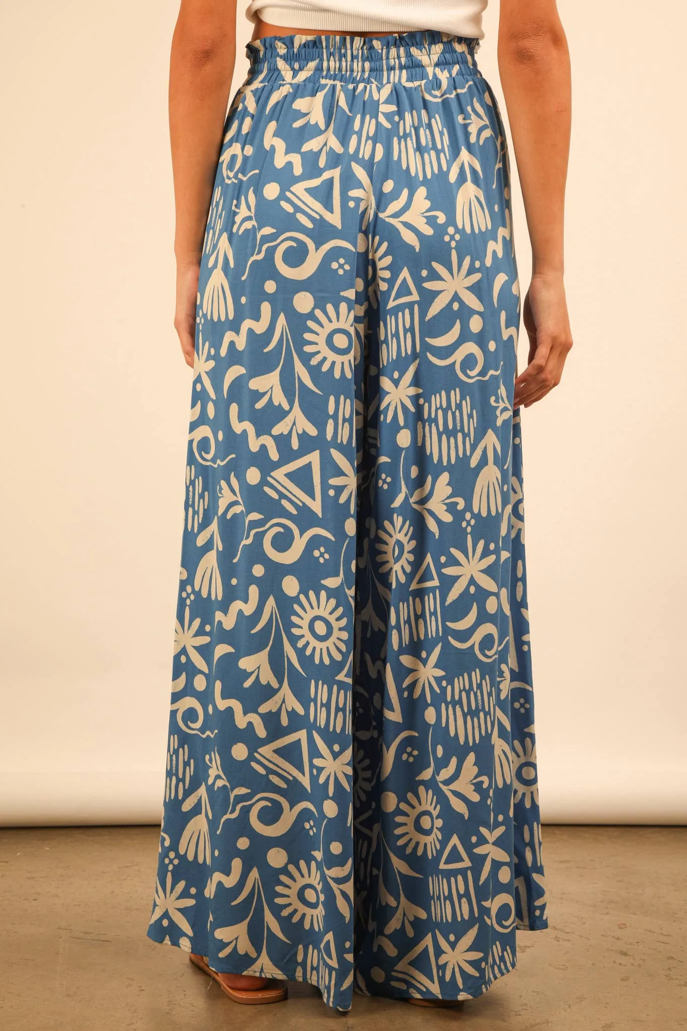 PL Printed Wide Leg Pants
