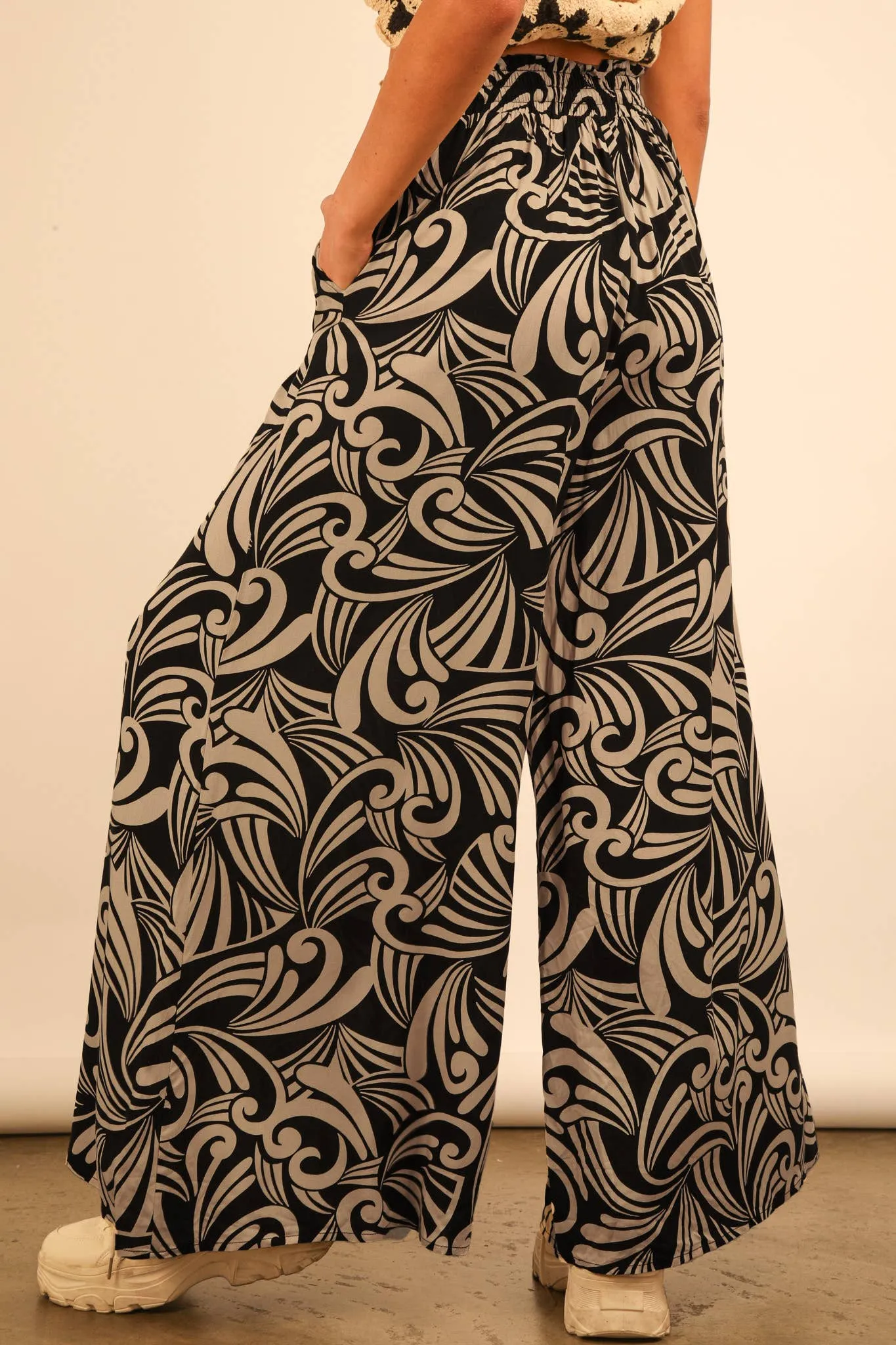 PL Printed Wide Leg Pants