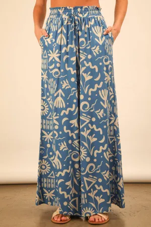 PL Printed Wide Leg Pants