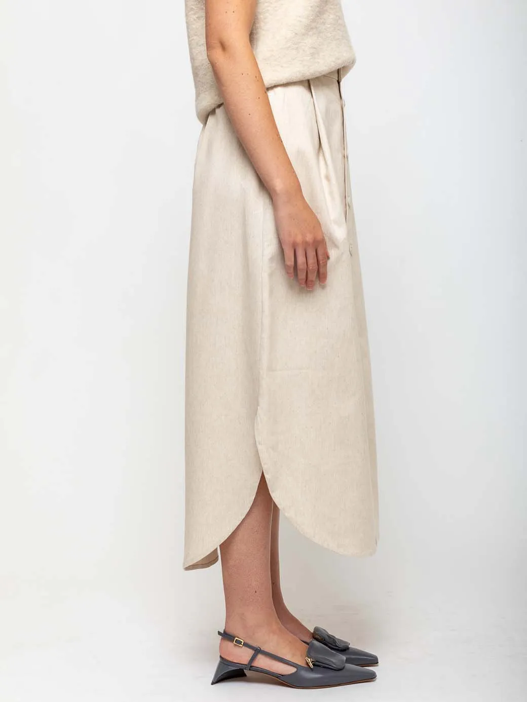 Placket Skirt - Natural