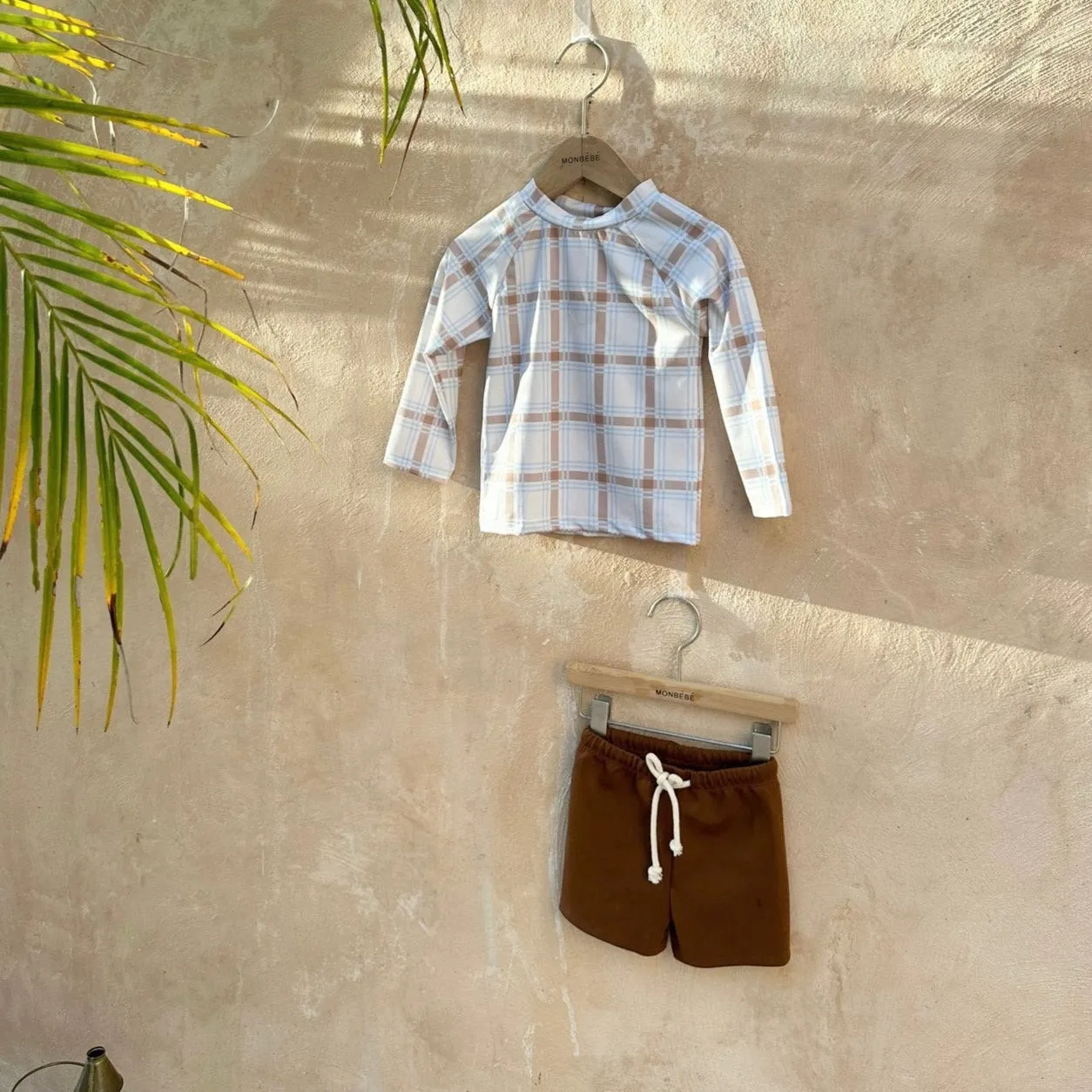 Plaid Rashguard Set