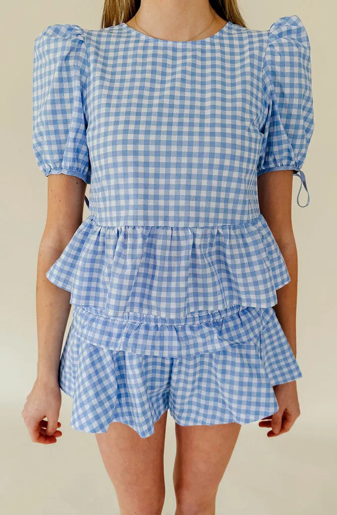 PLAID REPUTATION BLOUSE