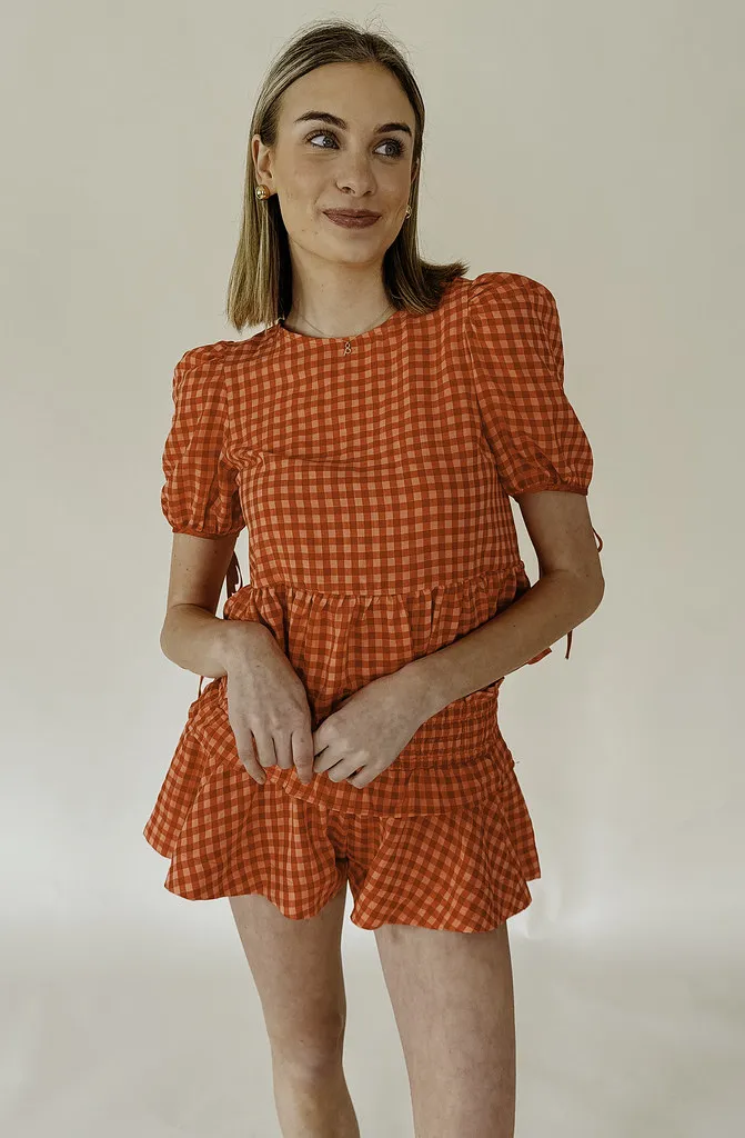 PLAID REPUTATION BLOUSE