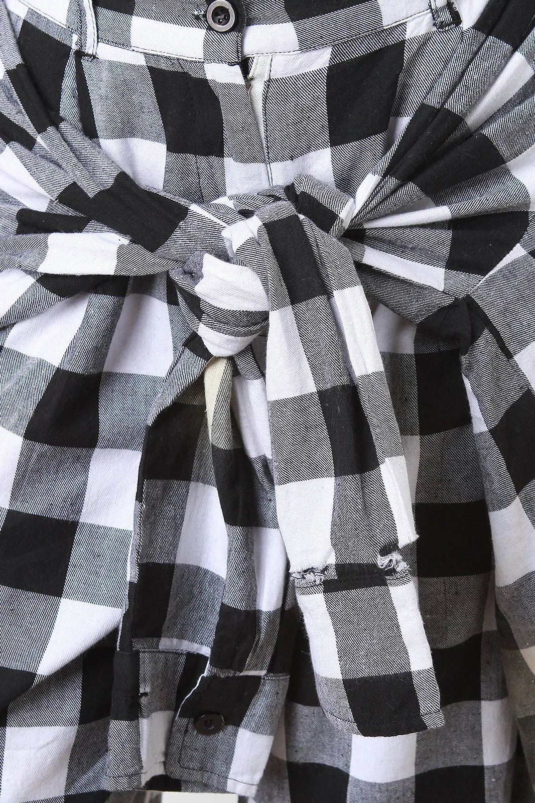 Plaid Shirt Tie Shorts