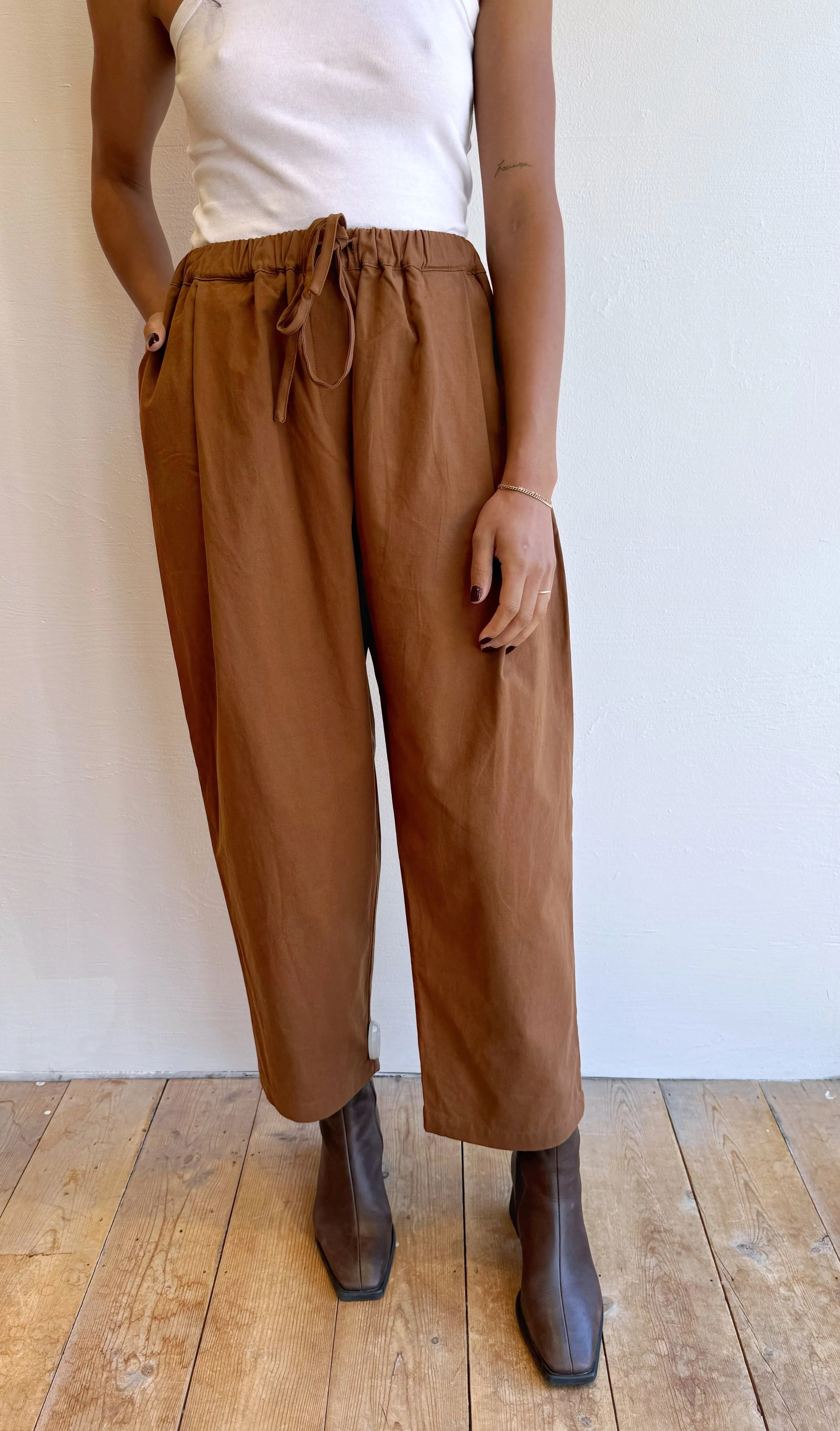 Pleated Drawstring Pant