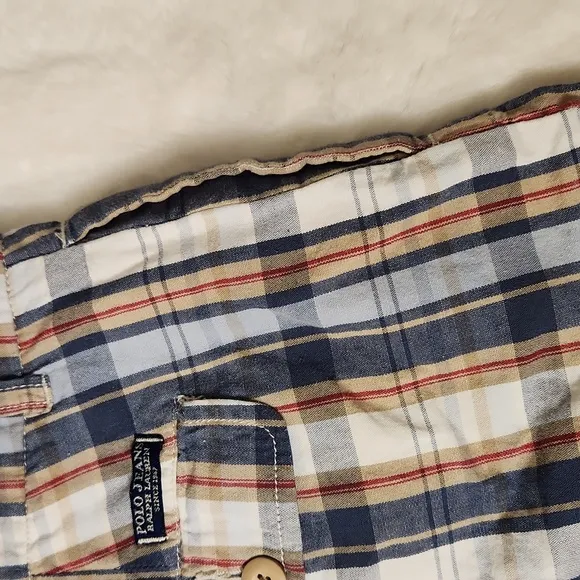 Polo Ralph Lauren classic madras plaid cotton Bermuda shorts size 8