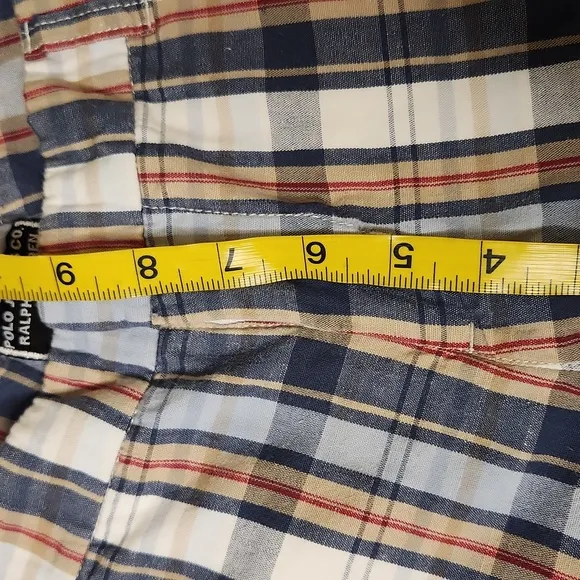Polo Ralph Lauren classic madras plaid cotton Bermuda shorts size 8