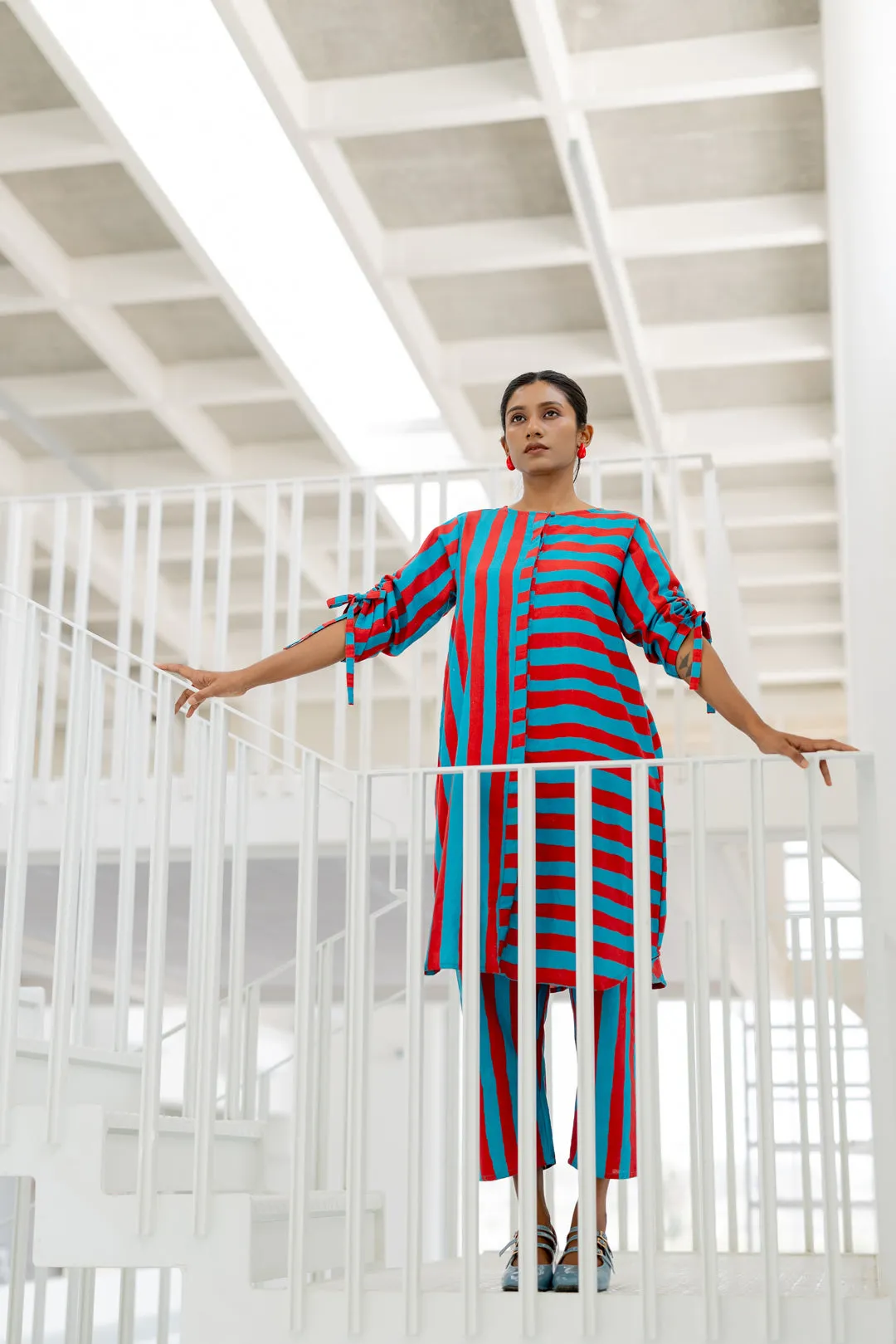 Poppy and Blue Stripe Co-Ord
