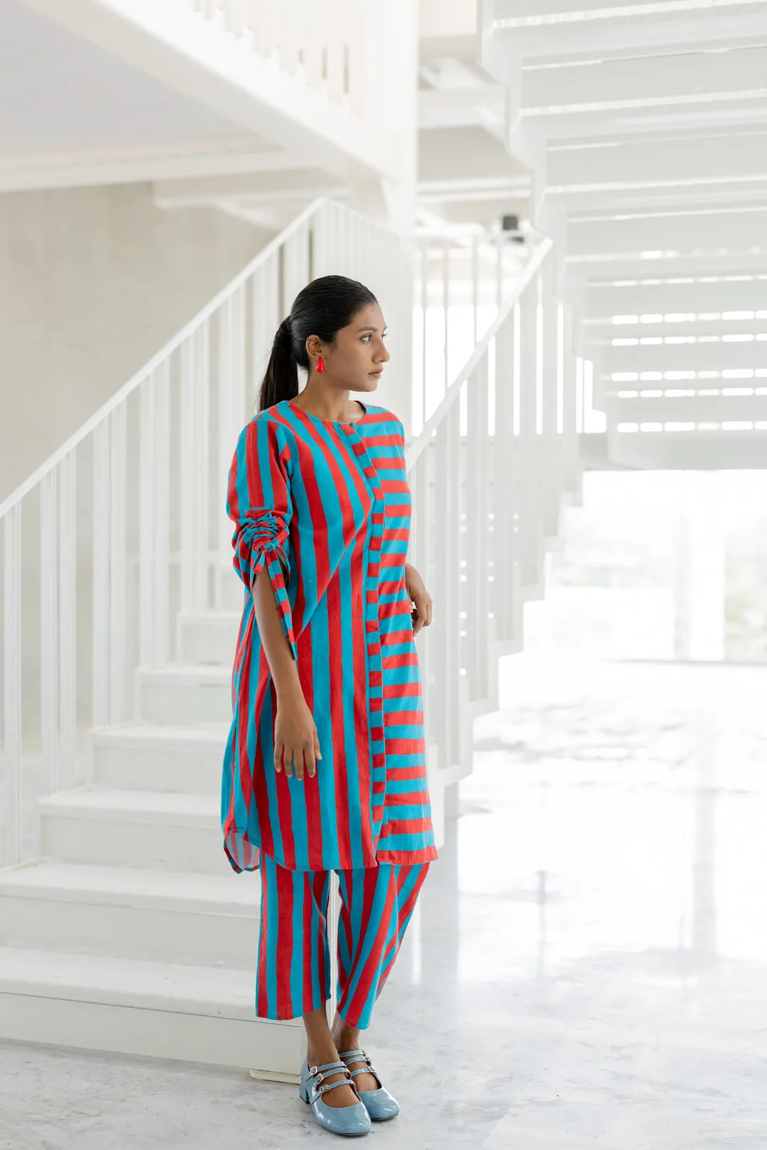 Poppy and Blue Stripe Co-Ord